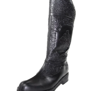 Black Embossed Boot