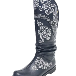 Black Embroidered Boot