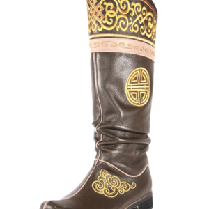 Dark Brown Embroidered Boot
